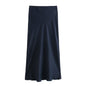 Women's Summer French Fashion Silk Satin Texture Skirts