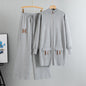 Women's Graceful Fashionable Casual Mid-length Knitted Two-piece Suits