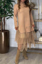 Classic Fashion Casual Mesh Stitching Dress Dresses