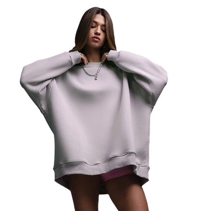 Women's Solid Color Round Neck Winter Polar Sweaters