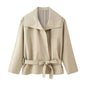 Women's Versatile Fashion With Belt Trench Coats