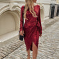 Women's Trendy Creative Graceful Long-sleeved Dress Dresses