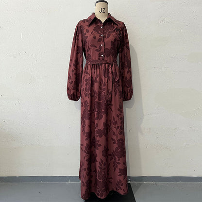 Women's Autumn French Hepburn Style Fashion Jacquard Clothing
