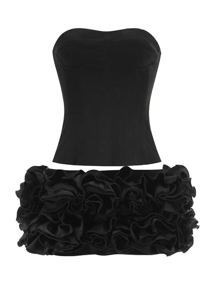 Women's Sexy Tube Dress Slim Flower Tight Tops