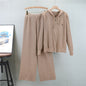 High Sense Loose Western Style Casual Hooded Embroidered Suits