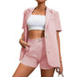 Women's Summer Fashion Temperament Pure Color High Suits