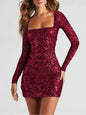 Dress Fashion Sexy Backless Long Sleeves Dresses