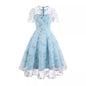 Women's Fashion Mesh Embroidered Dress Summer Sleeve Dresses