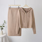 Women's Casual Hot Drilling Hooded Two-piece Dress Suits