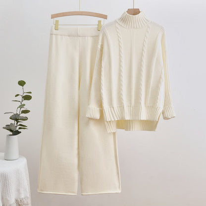 Craft Fashion Casual Wide Leg Two-piece Suits