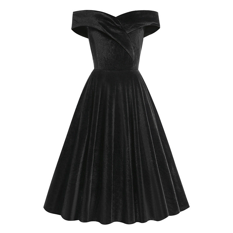 Christmas Dress Retro Big Swing Waist Dresses