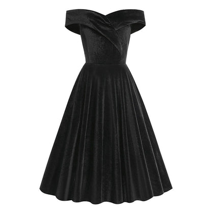 Christmas Dress Retro Big Swing Waist Dresses
