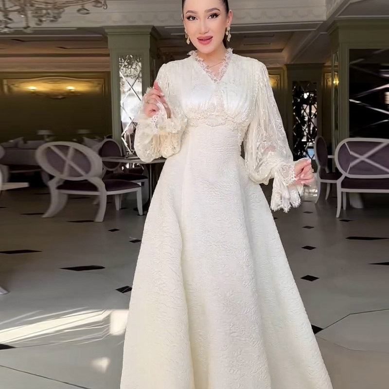 Summer Elegant Slimming Puff Sleeve Fairy Dresses