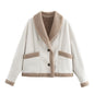 Women's American Retro Woolen Lapel Loose Fur Coats