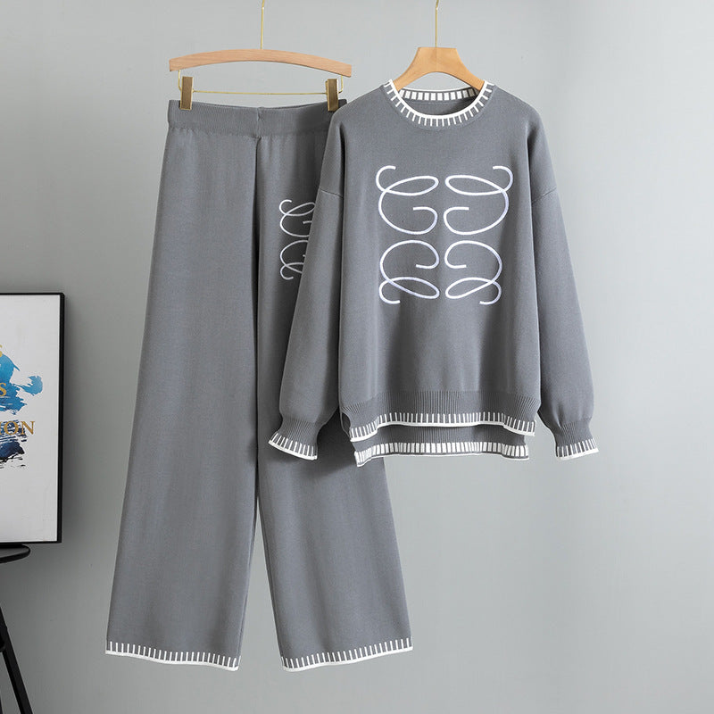 Women's Two-piece Autumn Fashion Casual Loose Simple Suits
