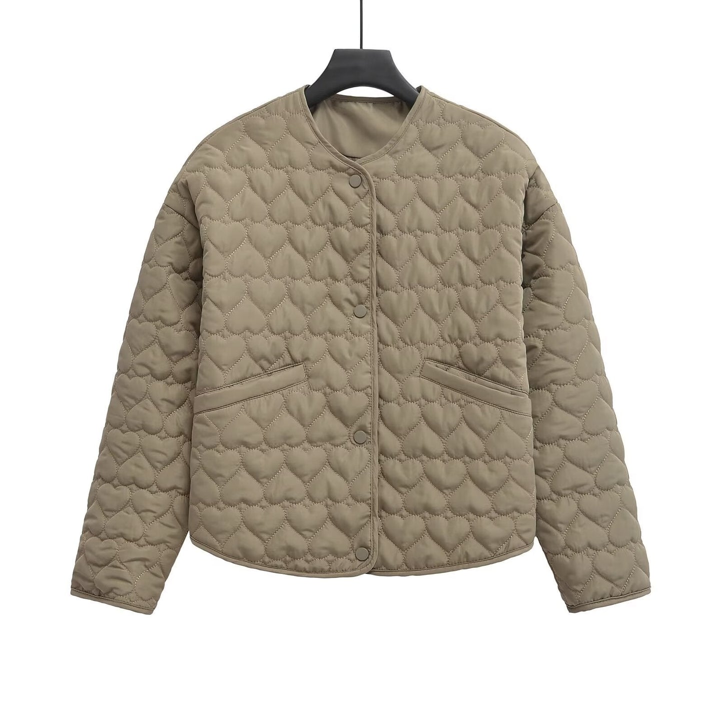 Women's Street Fashion Love Thread Cotton Coats