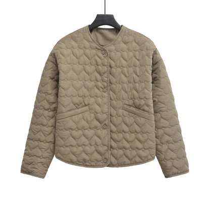 Women's Street Fashion Love Thread Cotton Coats