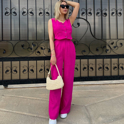 Women's Summer Trousers High-grade Casual Fashion Two-piece Suits
