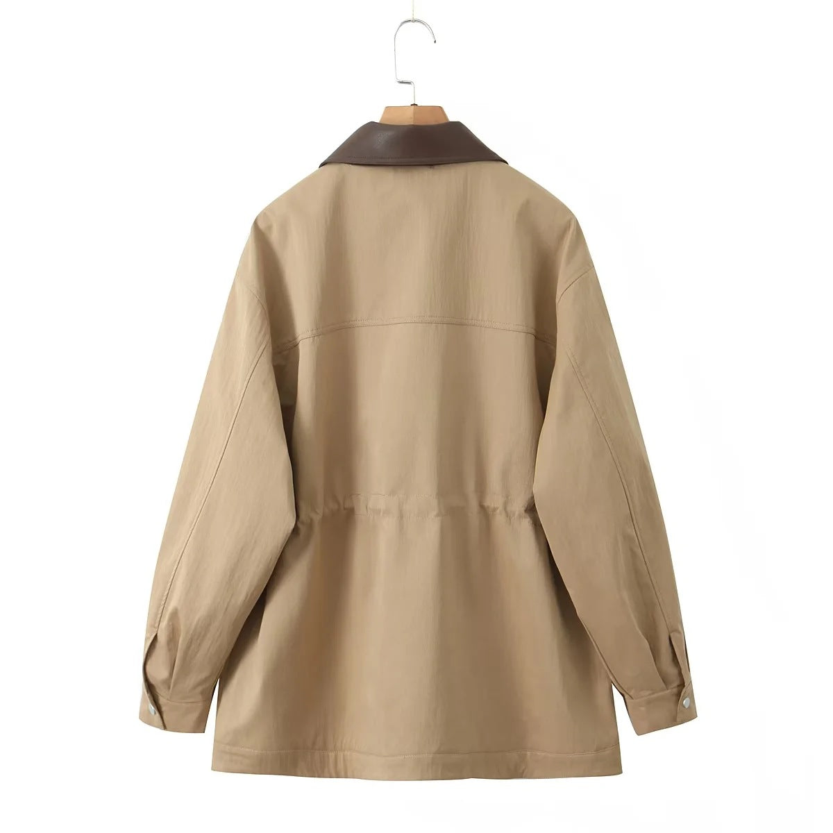 Women's Loose Waist Overalls Trench Mid-length Mechanical Coats