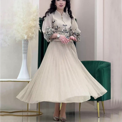 Beautiful Trendy Spring Printed Zipper Folded Suits