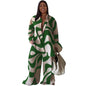 Women's Fashion Printed Loose Long Sleeves Shirt Suits