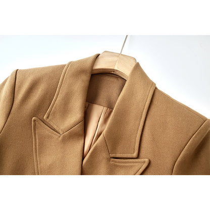 Quality Fabric Long Single-breasted Lace Up Trench Coats