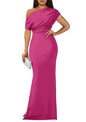 Sleeveless Cold-shoulder High Sense Skinny Long Dresses