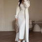 Women's Autumn Fashion Solid Color Long Dress Suits