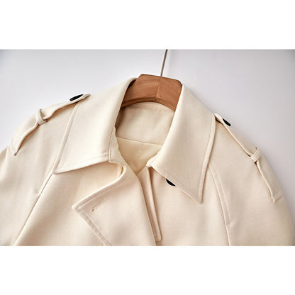 Simple Style South Oil Belt High Coats