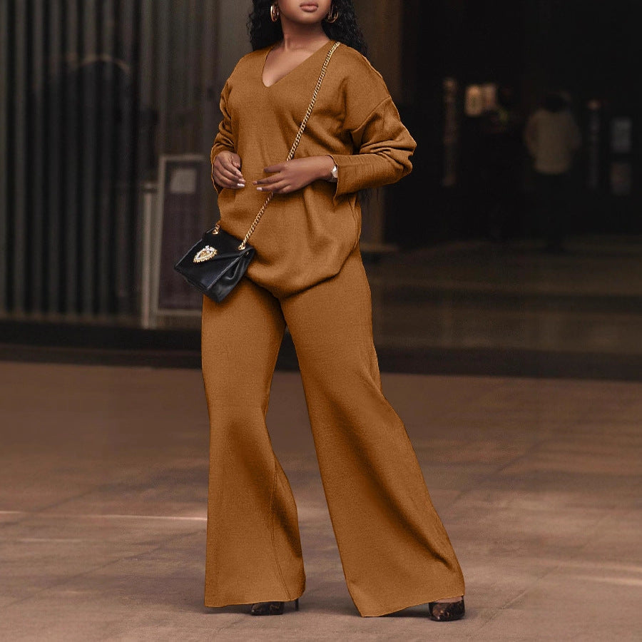 Women's Pure Color Thickened Suede Split Sleeve Suits