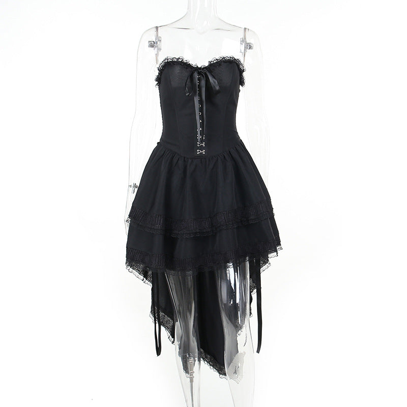 Women's Style Elegant Sexy Slim Gothic Waist Dresses