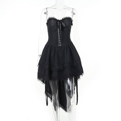 Women's Style Elegant Sexy Slim Gothic Waist Dresses