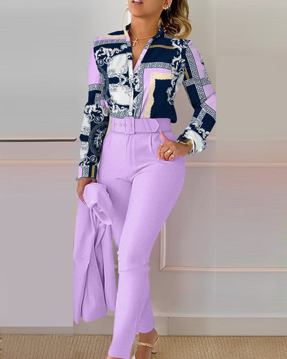 Women's Fresh Polyester Long Sleeve Fashion Casual Suits