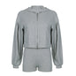 Women's Casual Zipper Hooded Autumn Comfortable Three-piece Suits