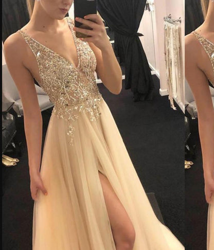 Charming Summer Gold Stitching Dress Party Wedding Dresses