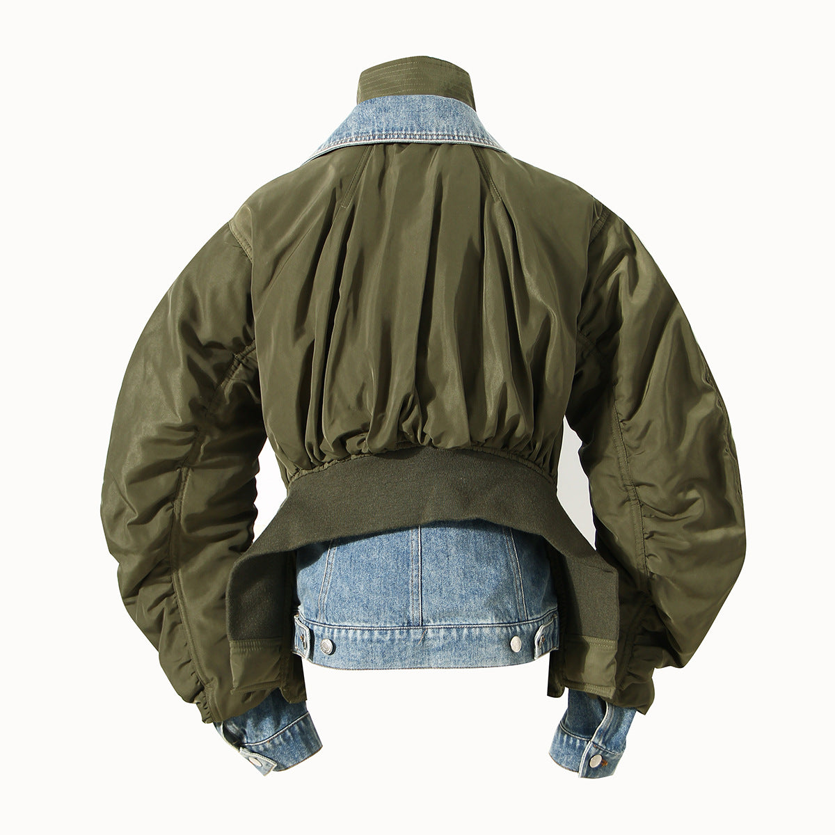 Design Sense Loose Color Matching Denim Coats
