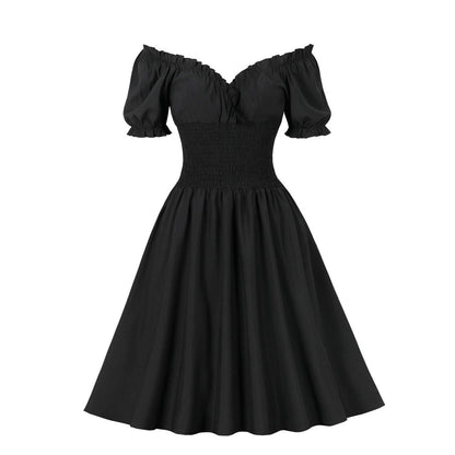 Women's Christmas Black Dress Sexy Temperament Fashion Large Dresses