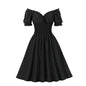 Women's Christmas Black Dress Sexy Temperament Fashion Large Dresses
