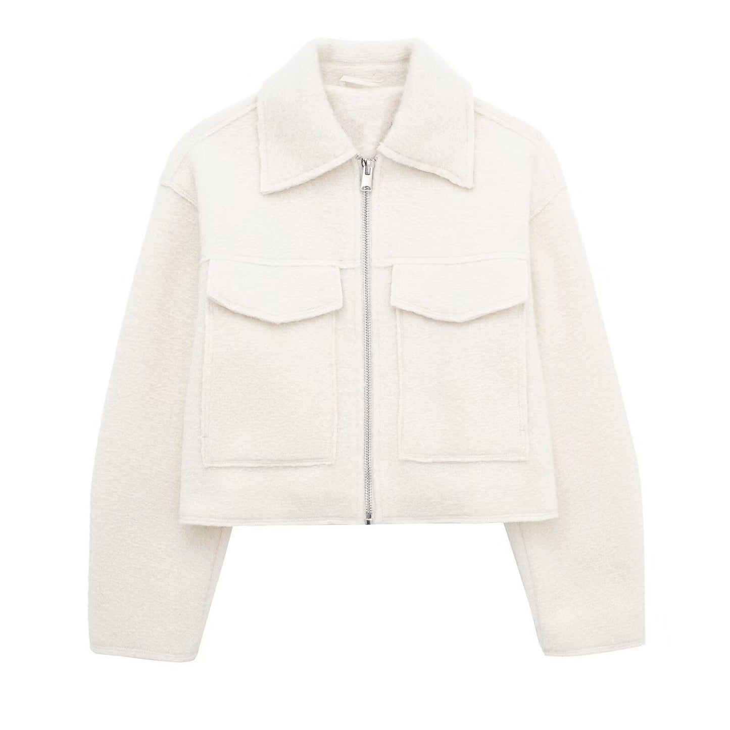 Women's Beautiful French Fashion Bead Leather Coats