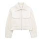 Women's Beautiful French Fashion Bead Leather Coats