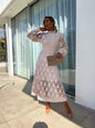 Women's Autumn Sexy Hollow Long-sleeved Stand Collar Dresses
