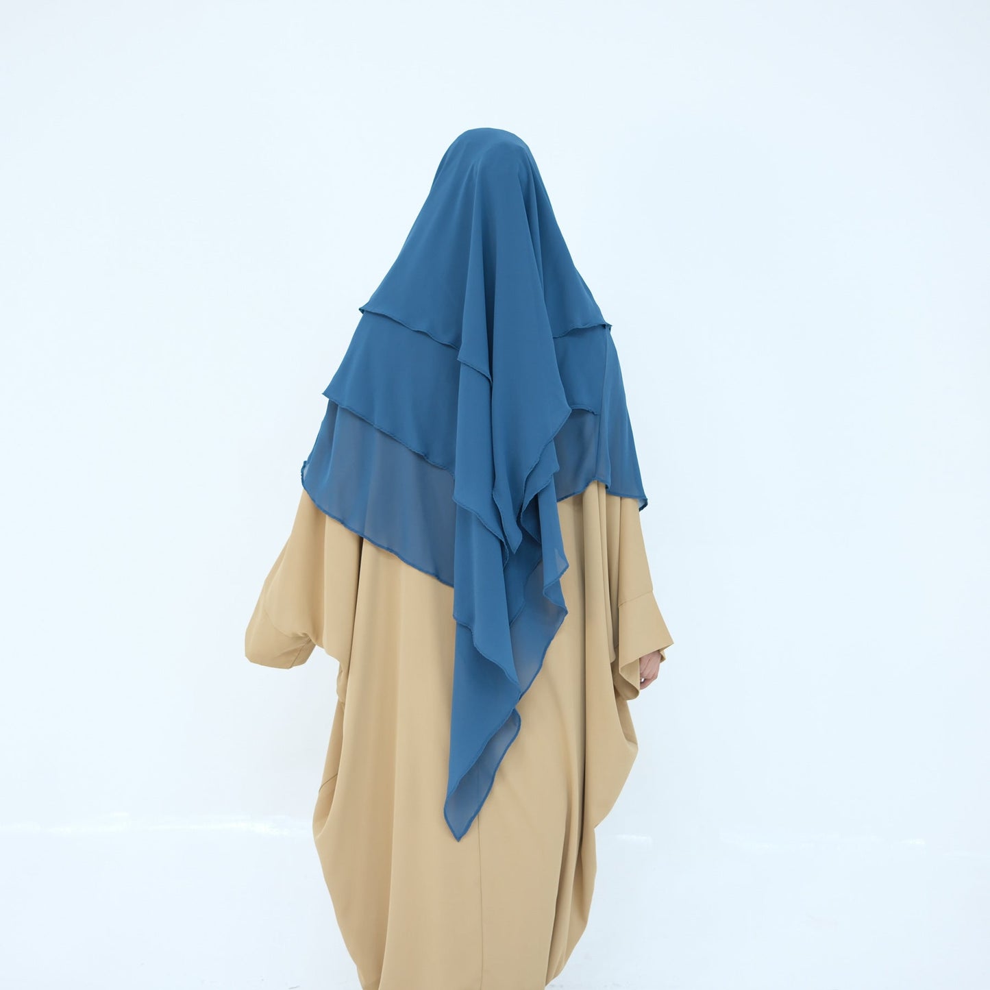 Ruffled Big Swing Headscarf Solid Color Dresses