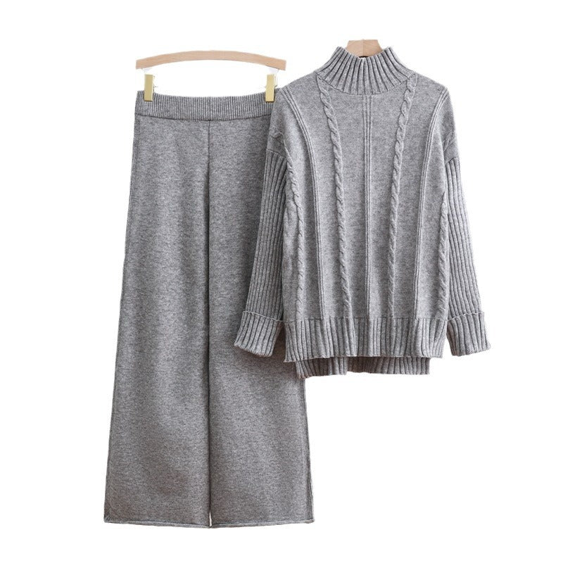 Craft Fashion Casual Wide Leg Two-piece Suits