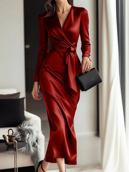 Women's Autumn Style Sexy Elegant Graceful Slim Dresses