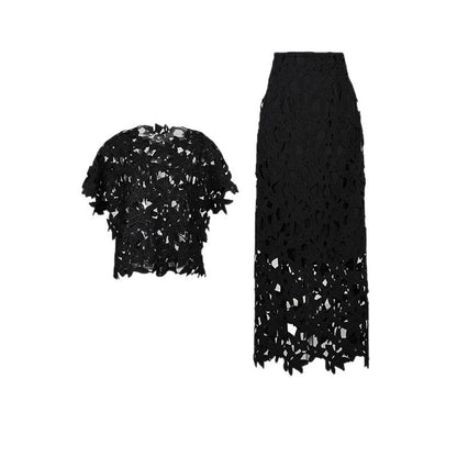 Women's Autumn Sexy Cutout Flower High Waist Suits