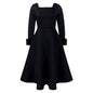 Winter Elegant Plush Decoration Large Dress Dresses