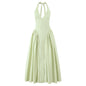 Halter Long Dress Summer Sexy Backless Deep Dresses