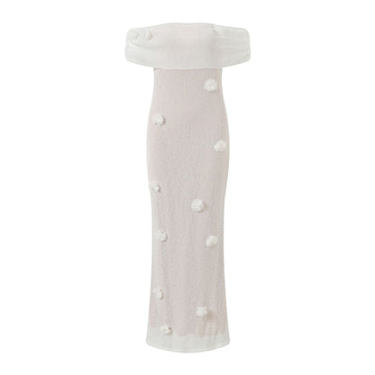 Women's Fashion Three-dimensional Flower Dress Holiday Gentle Dresses