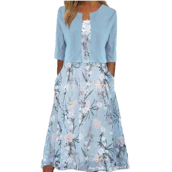 Printed Lady Sexy Elegant Young Long Dresses