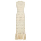 High Quality Summer Sleeveless Round Neck Rivet Dresses